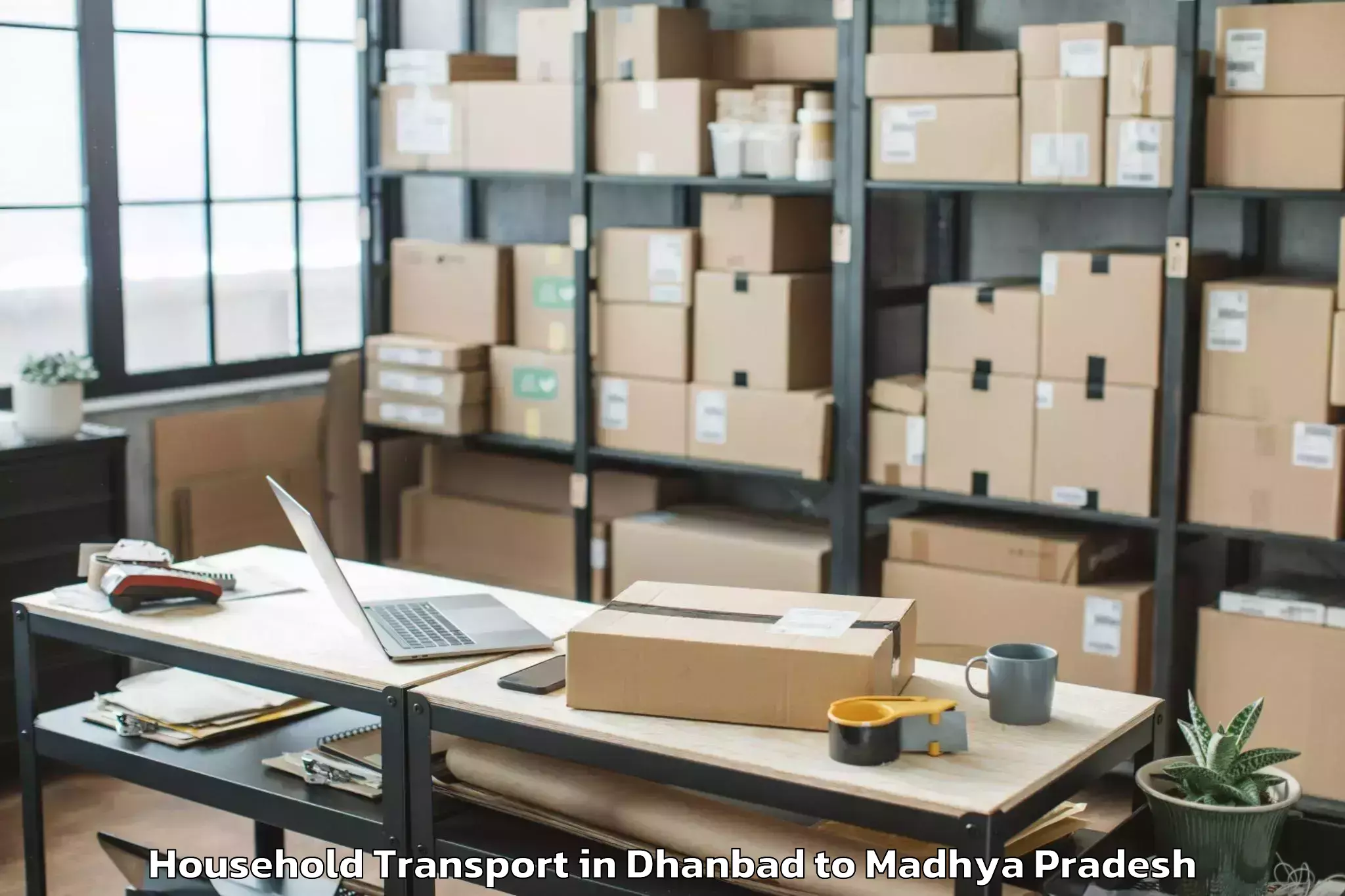 Dhanbad to Barwaha Household Transport Booking